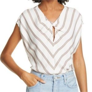 Joie Carsen Chevron Stripe Top